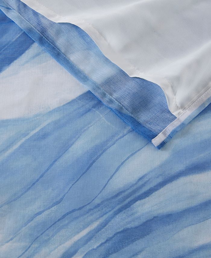 Madison Park Marina 72" x 72" Printed Sheer Shower Curtain with Liner