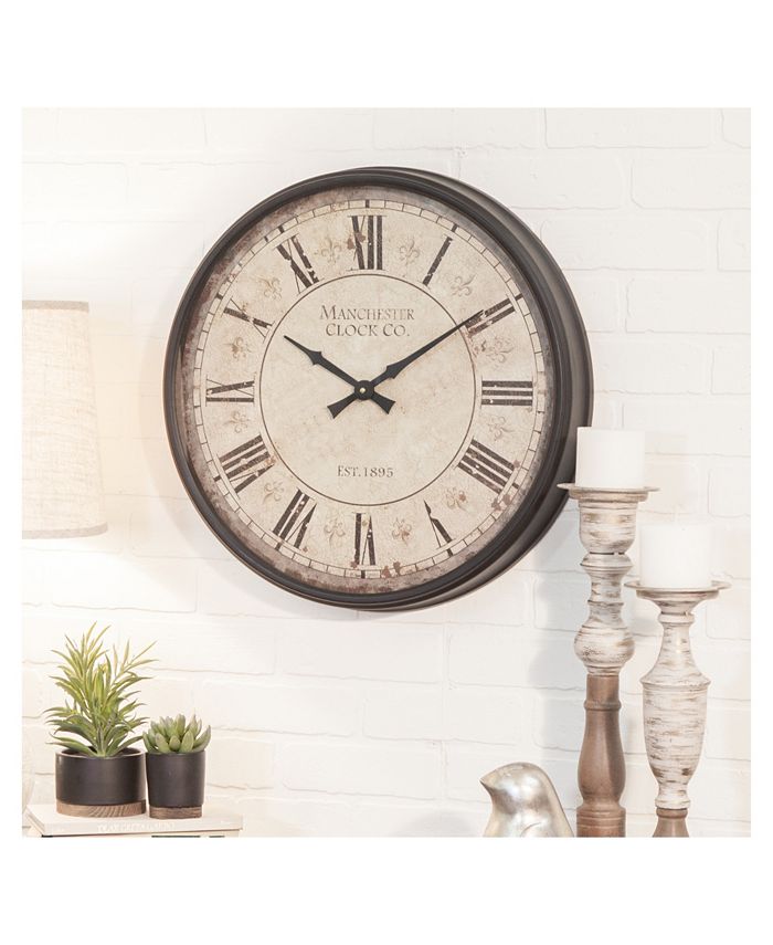 Aspire Home Accents Layla Round Wall Clock Macy's