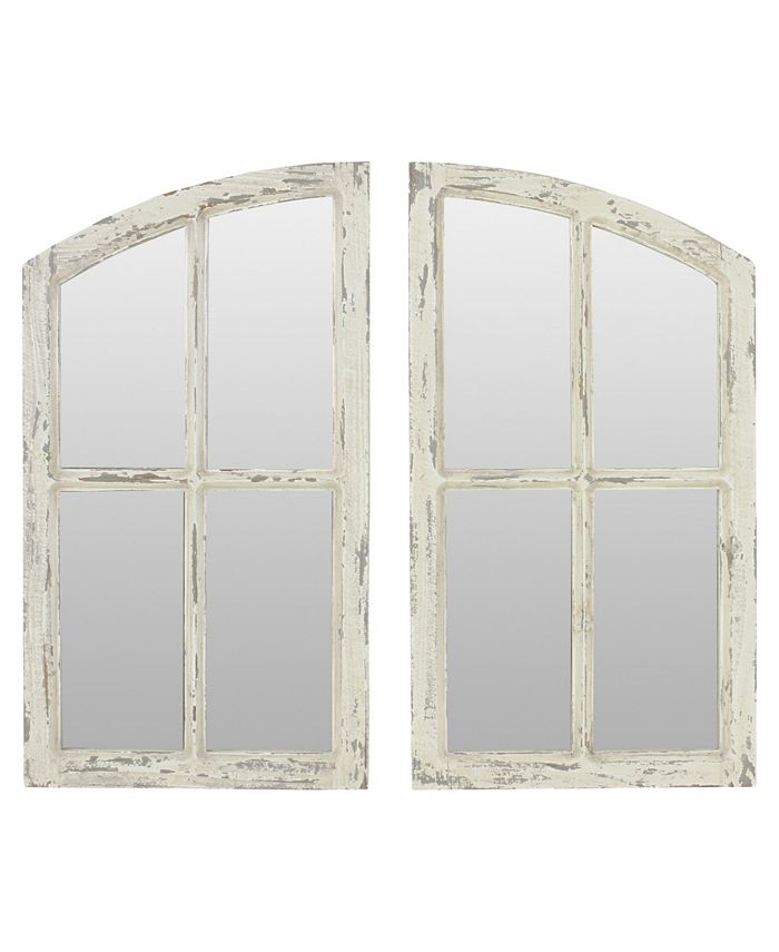 Aspire Home Accents Jolene Arch Window Pane Mirrors (Set of 2) Macy's