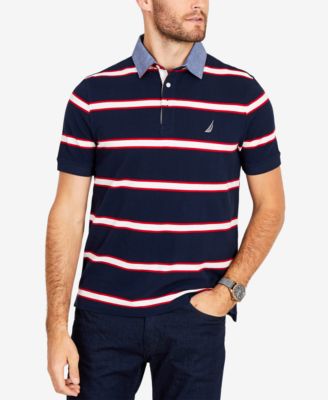 Nautica Men's Striped Classic Fit Polo Shirt - Macy's