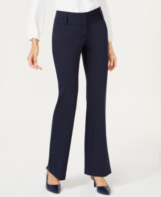 navy wide leg trousers petite