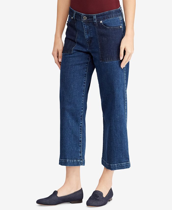 Lauren Ralph Lauren Crop Wide-Leg Jeans & Reviews - Jeans - Women - Macy's