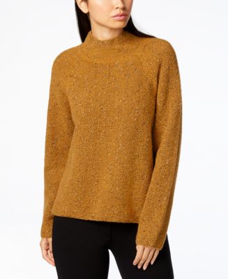 Eileen Fisher Organic Cotton Metallic Mock Neck Sweater Macy s