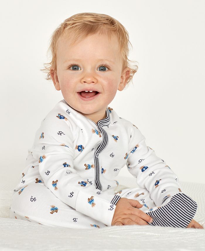 Polo Ralph Lauren Ralph Lauren Baby Boys Bear Printed Coverall u0026 Reviews -  All Baby - Kids - Macy's ralph lauren baby