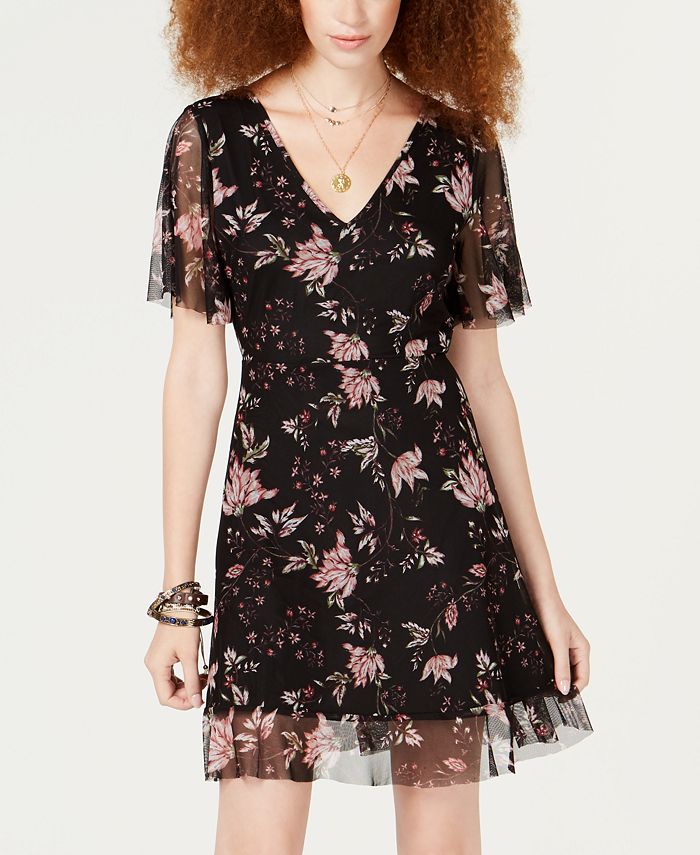 American Rag Juniors Floral Print Tie Back Dress Created for