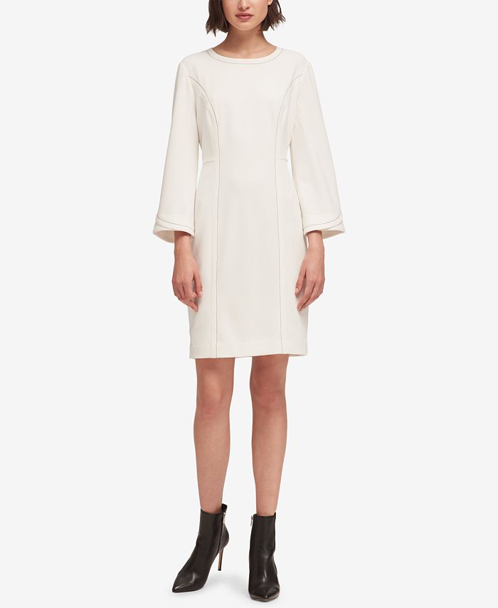 Dkny Shift Dress DKNY Sleeveless Pleated Tie Neck Shift Dress Macy's