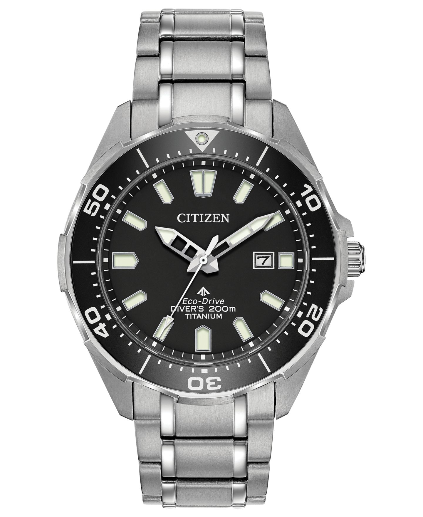 Мужские часы Citizen Eco-Drive Promaster Diver Super Titanium Bracelet Watch 44mm — фото 1