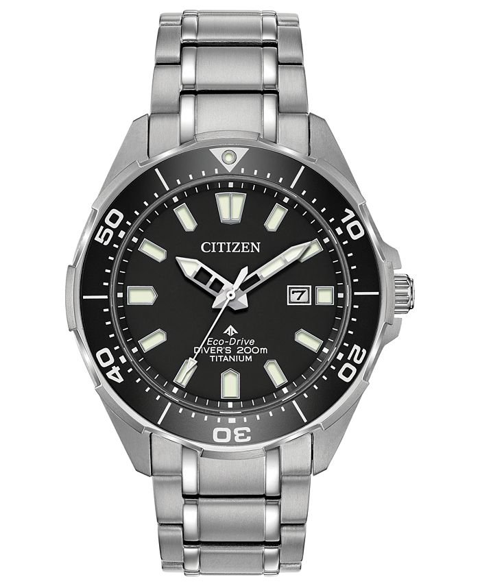 Citizen Eco-Drive Men's Promaster Diver Super Titanium Bracelet Watch 44mm  & Reviews - All Watches - Jewelry & Watches - Macy's