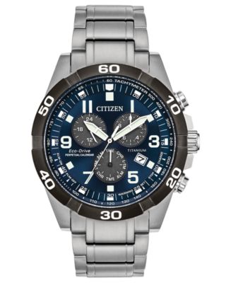 Citizen Eco-Drive Men's Chronograph Brycen Super Titanium Bracelet Watch  43mm - Macy's