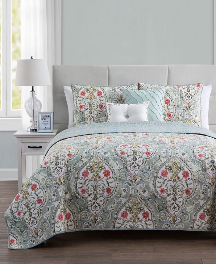 VCNY Home Evangeline Reversible 4-Pc. Twin Quilt Set & Reviews - Quilts ...