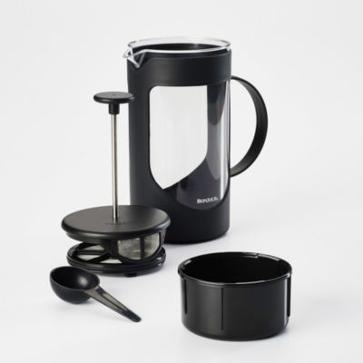 Coffee Unbreakable 40oz Plastic French Press with Lock and Toss™ Filter