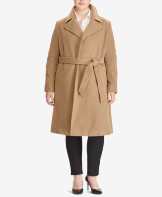 Lauren Ralph Lauren - Plus Size Notch Collar Wrap Coat