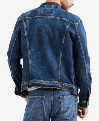 Men's Regular Fit Stretch Denim Trucker Jacket