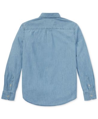 Big Boys Cotton Chambray Sport Shirt