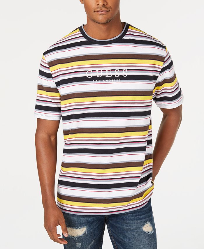 GUESS Originals Men's Ashton Striped Logo T-Shirt & Reviews - T-Shirts ...