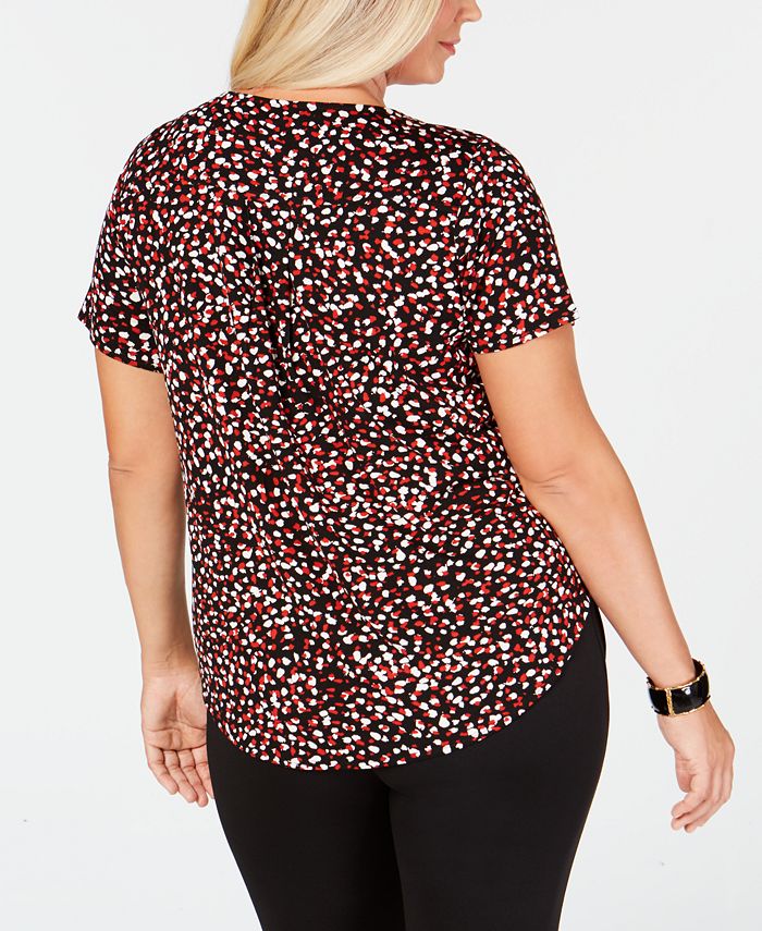 Alfani Plus Size Printed Top, Created for Macy's & Reviews - Tops ...
