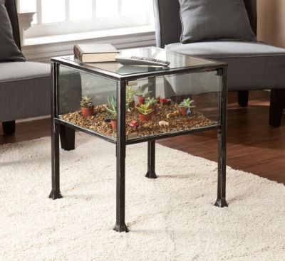 Southern Enterprises Terrarium Display End Table