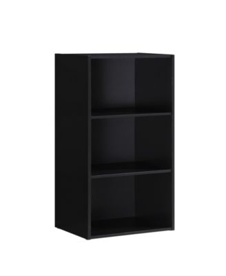 Hodedah - 3-Shelf Bookcase in Black