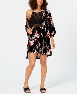 INC International Concepts - Printed Velvet Wrap Robe