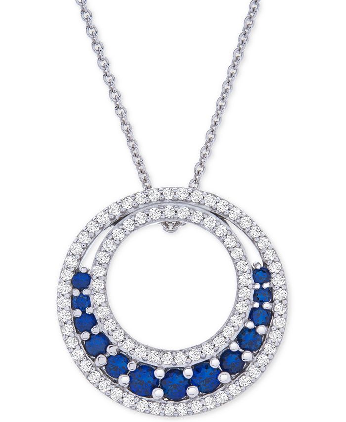 Macy's LabCreated Sapphire (11/5 ct. t.w.) & White Sapphire (31/2 ct. t.w.) Circle 18