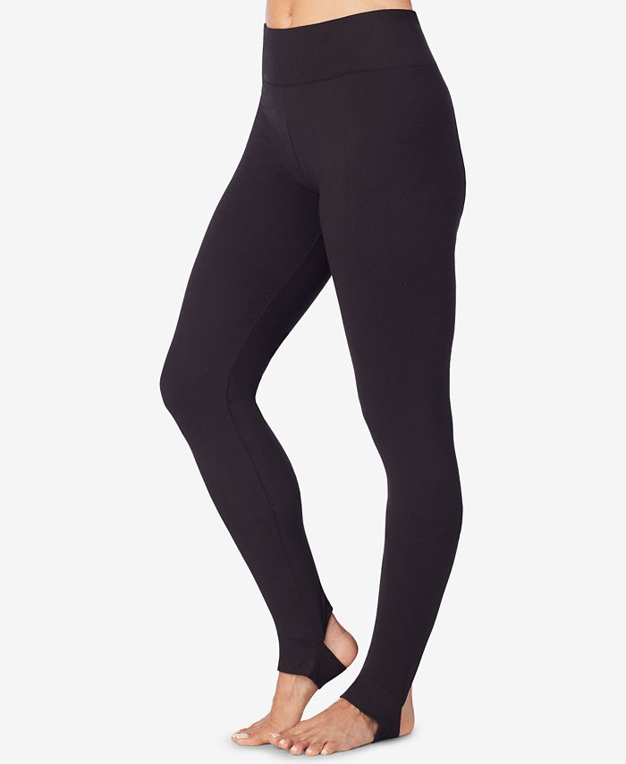 Cuddl Duds Smooth Layer Wide-Waistband Leggings - Macy's