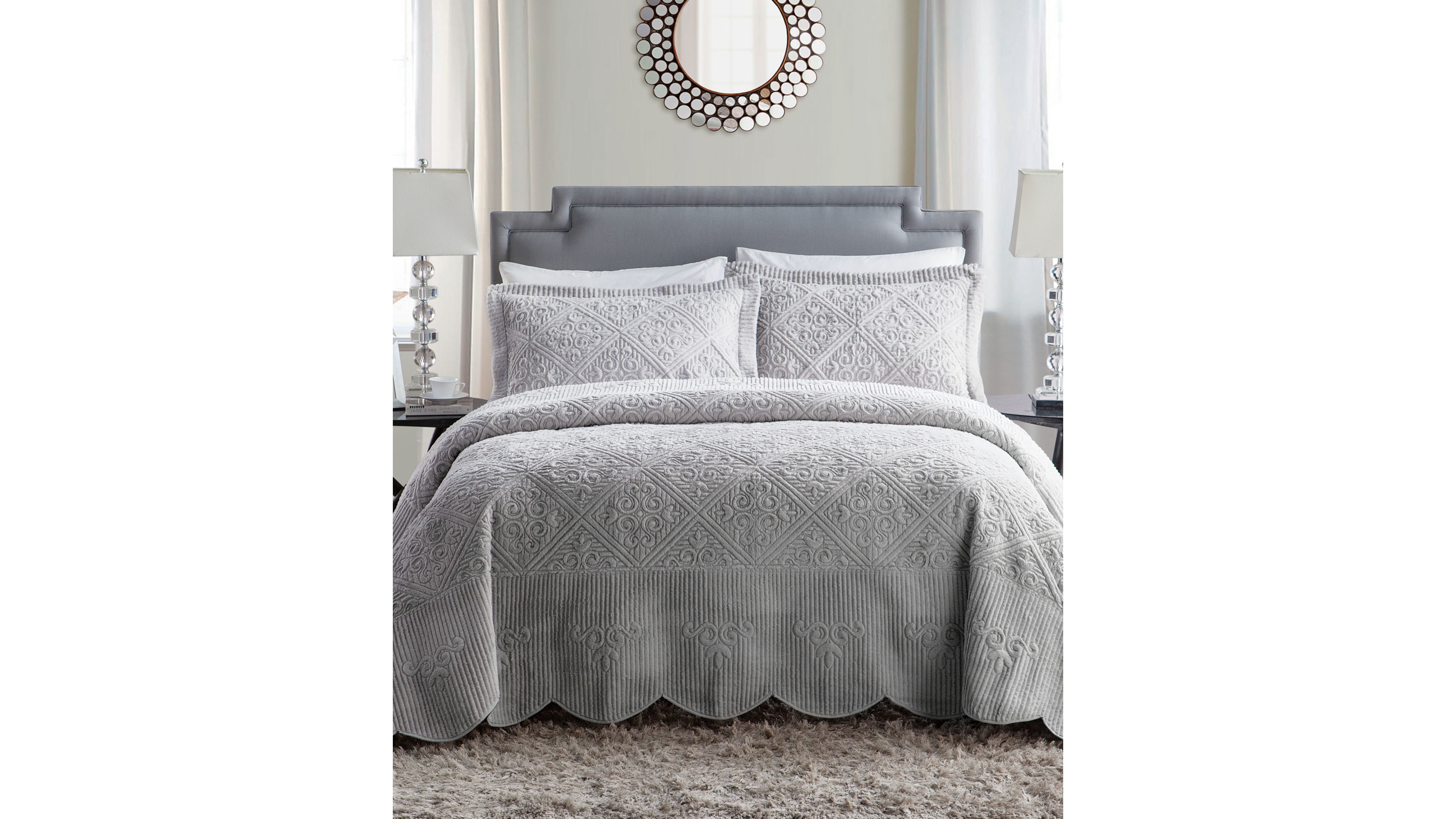 Vcny Home Westland Plush 3-Pc. Bedspread Set, King