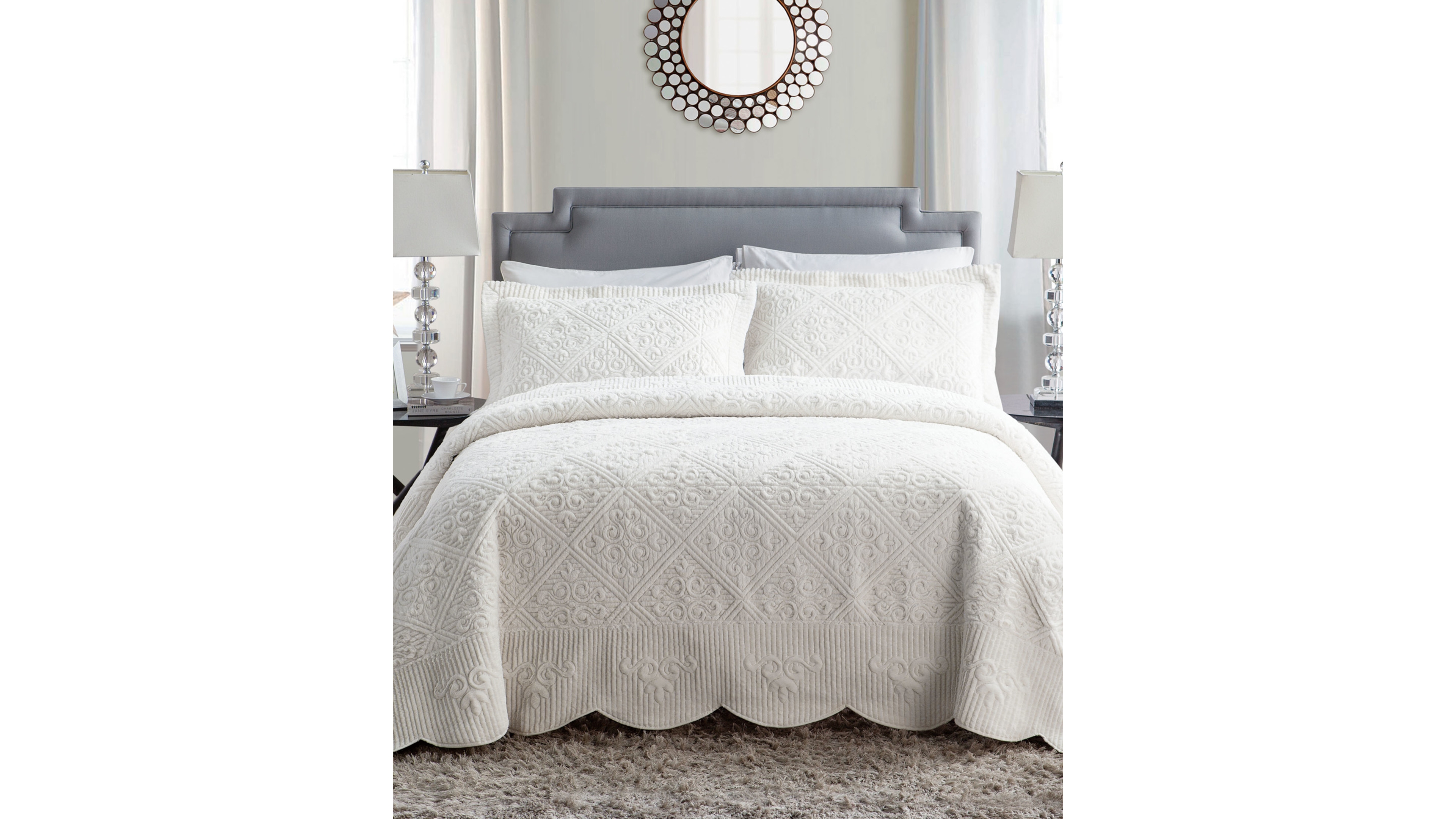 Vcny Home Westland Plush 3-Pc. Bedspread Set, Queen