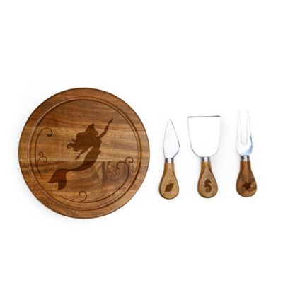 Princess Ariel Brie Acacia Cheese Board with Tool Set 