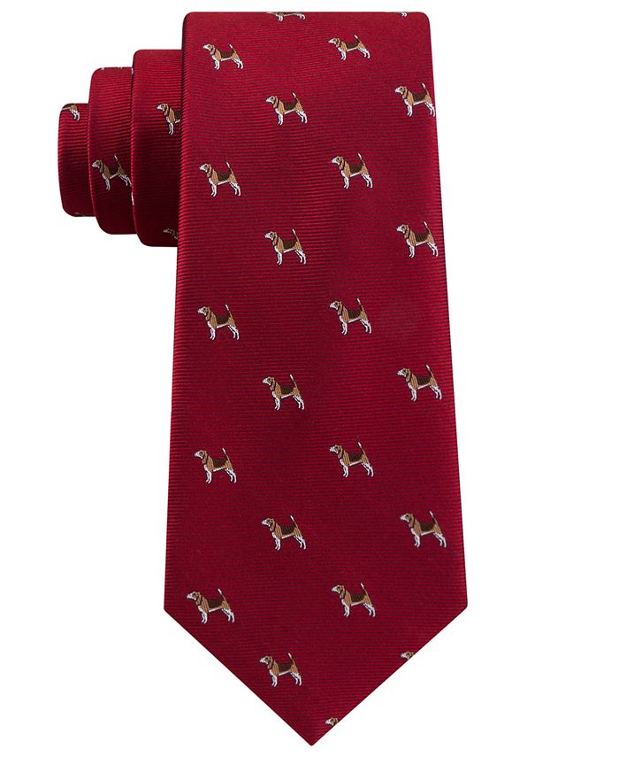 Club Room Men's Hunting Dog Silk Tie, Created for Macy's Macy's