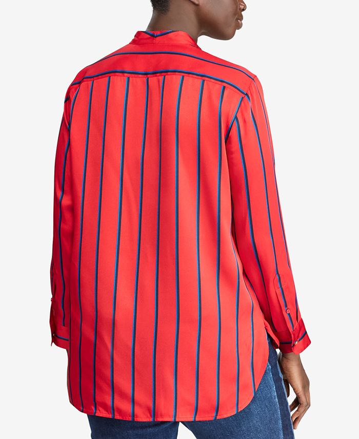 Lauren Ralph Lauren Plus Size Lightweight Striped Shirt Macys