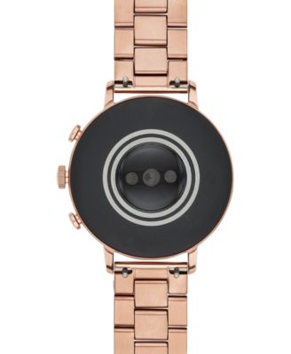 Fossil Women's Tech Venture Gen 4 HR Rose Gold-Tone Stainless Steel Bracelet Touchscreen Smart Watch 40mm, Powered by Wear OS by Google™