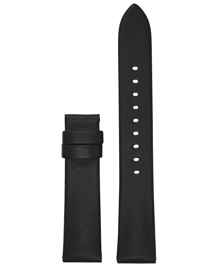 Michael Kors Access Runway Black Leather Smart Watch Strap - Macy's