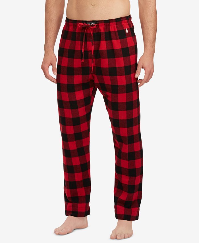 Polo Ralph Lauren Men's Plaid Cotton Flannel Pajama Pants - Macy's