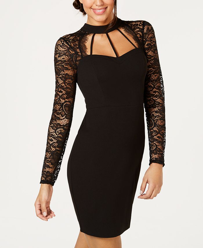GUESS LaceSleeve Bodycon Dress Macy's