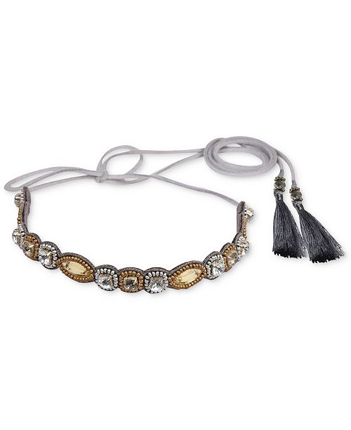 Deepa Two Tone Crystal Bead Tassel Hair Tie Wrap Reviews