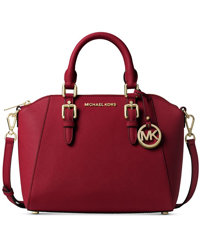 Michael Kors Ciara Small Saffiano Leather Satchel & Reviews - Handbags &  Accessories - Macy's