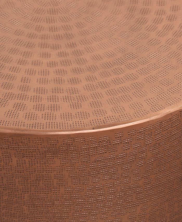 Furniture Nova Metal Drum End Table & Reviews Furniture Macy's