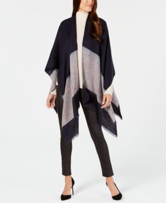 Calvin Klein - Colorblocked Woven Ruana