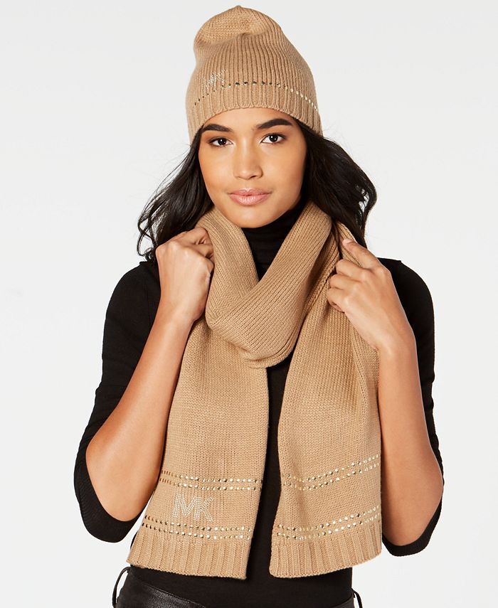 Michael Kors 2-Pc. Studded Hat & Scarf Gift Set & Reviews - Handbags &  Accessories - Macy's