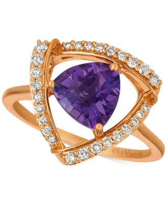 Le Vian - Grape Amethyst (1-5/8 ct. t.w.) & Vanilla Diamond (1/4 ct. t.w.) Statement Ring in 14k Rose Gold