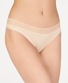 Striped-Waist Thong Underwear QD3670