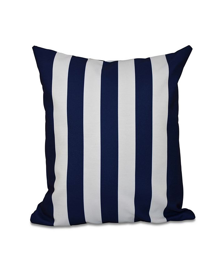 E by Design 16 Inch Navy Blue Decorative Striped Throw Pillow Macy's