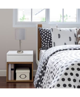 Lime Lights Stick Lamp with Charging Outlet and Fabric Shade