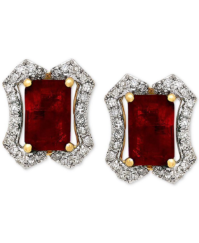 Macys ruby sales earrings
