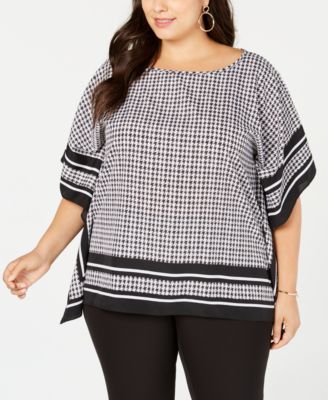 michael kors houndstooth top