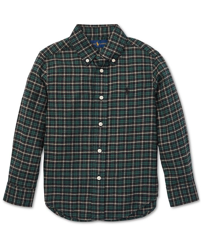 Polo Ralph Lauren Toddler Boys Plaid Cotton Shirt Macy's