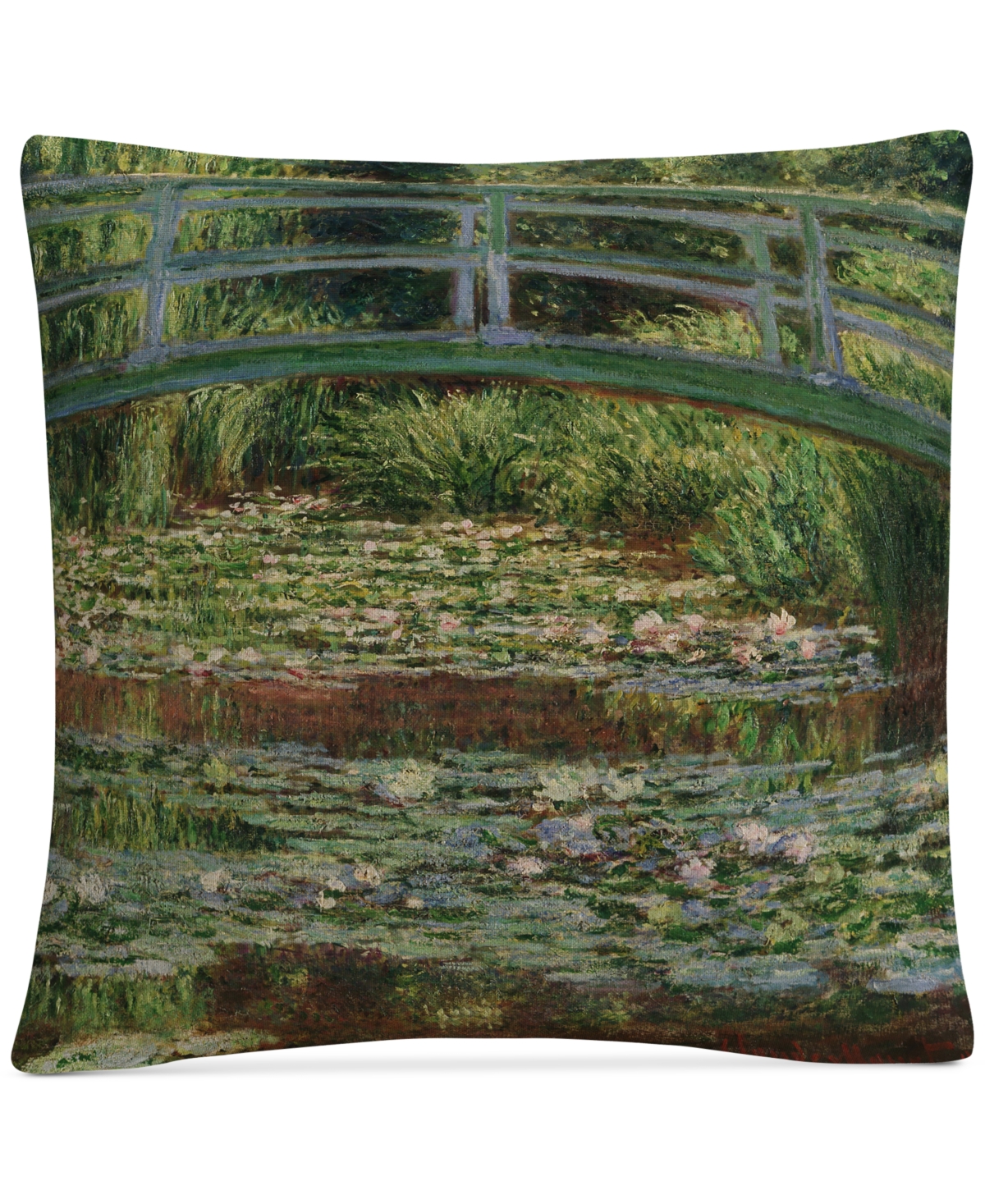 Claude Monet The Japenese Footbridge 1899 Decorative Pillow, 16 x 16