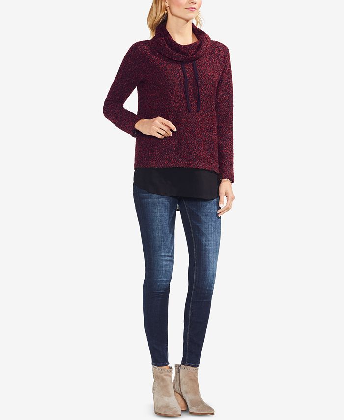 Vince Camuto Layered-Look Sweater - Macy's