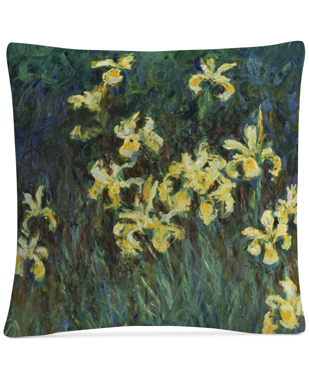 Claude Monet The Yellow Irises Decorative Pillow, 16 x 16