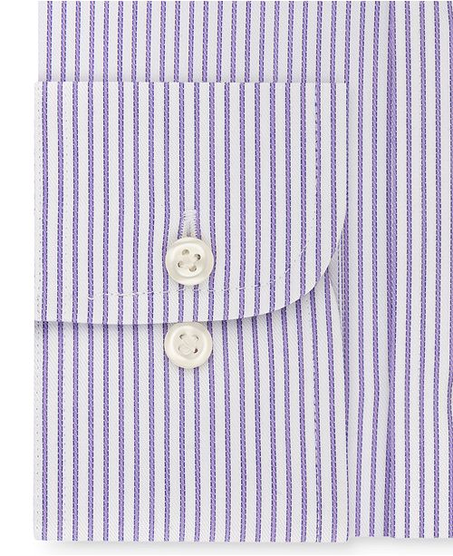 Eagle Men's Classic/Regular Fit NonIron Flex Collar Stripe Dress Shirt